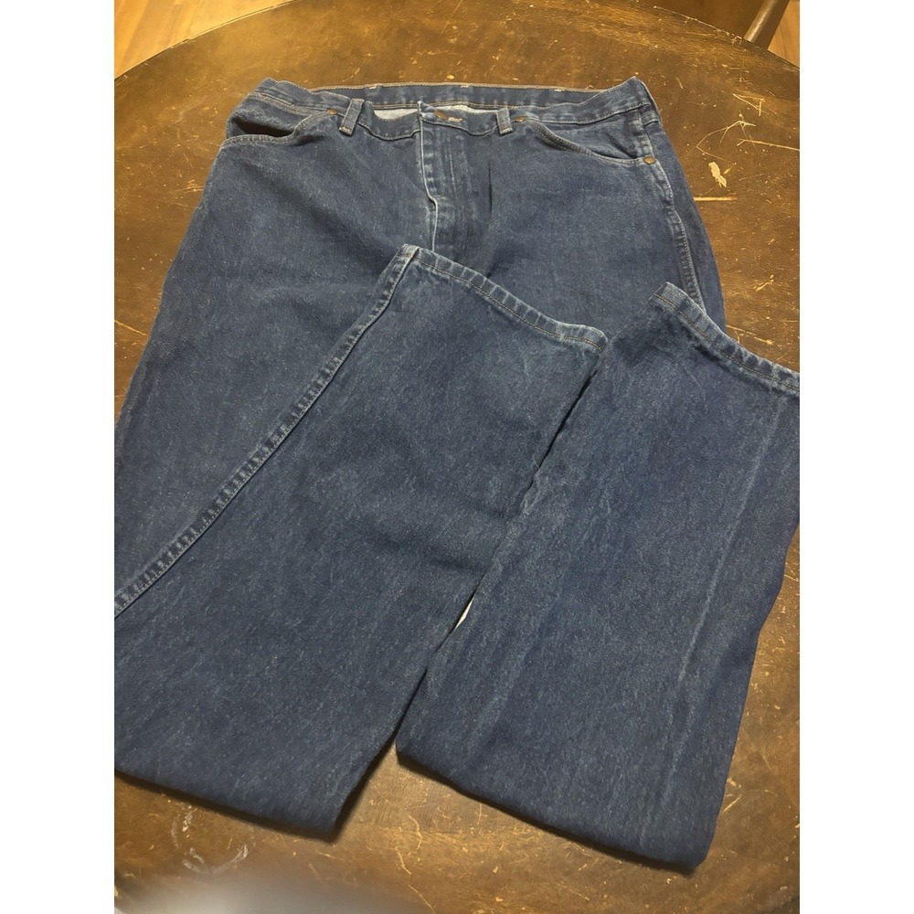Wrangler Men's Dark Blue Denim Cowboy Western Jeans Straight Leg 36x36